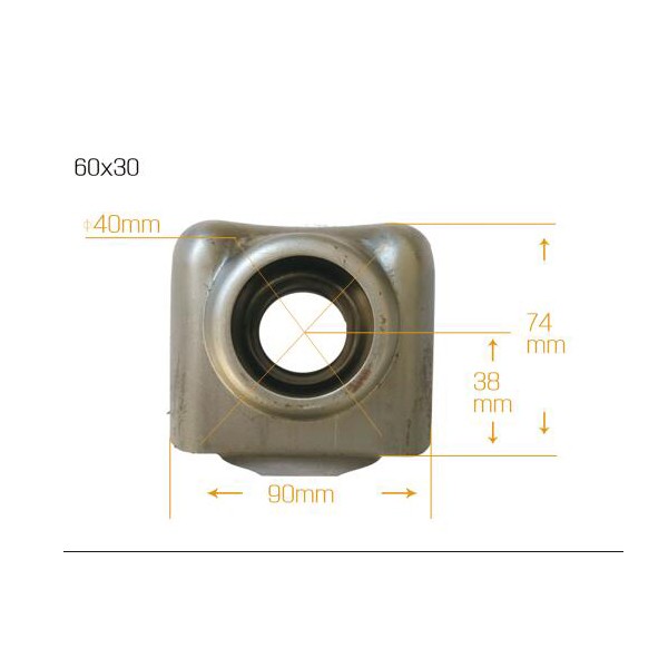 鋼制60X30散熱器片頭